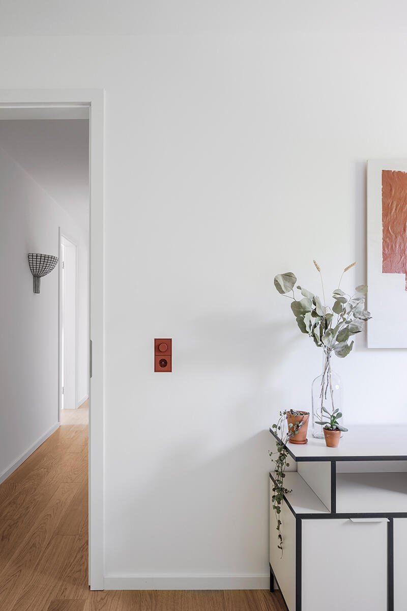 Jung LS 990 dimmer switch and socket Les Couleurs by Le Corbusier Design