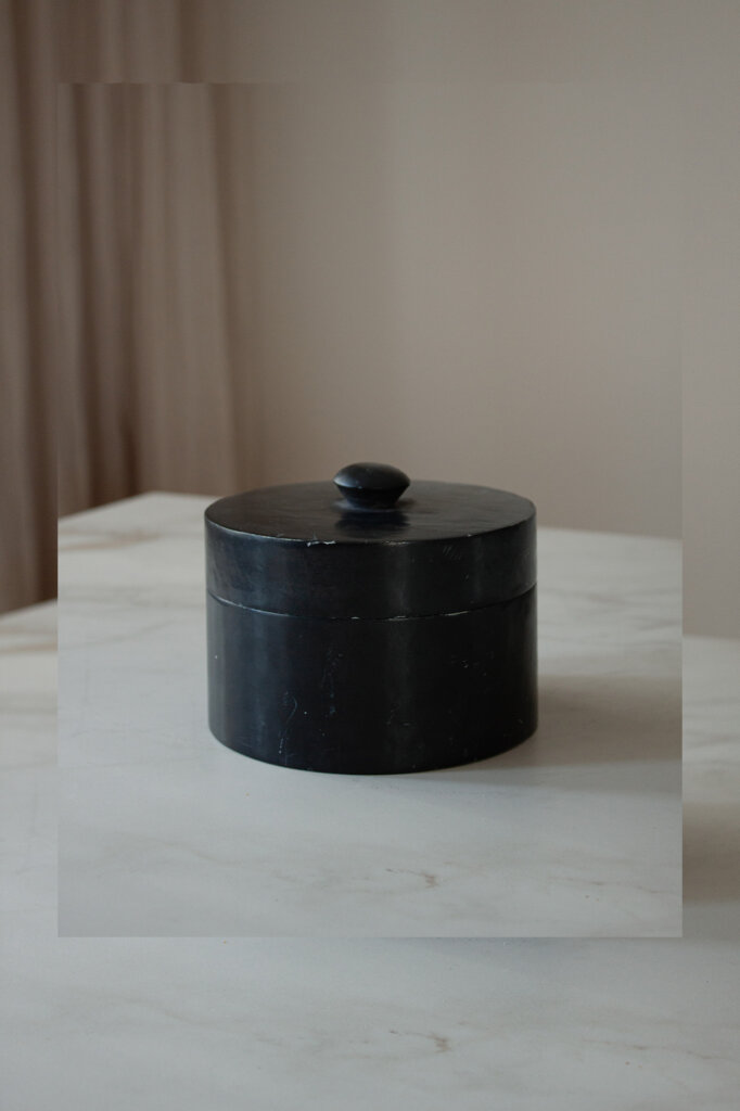 Japanese black lacquered box