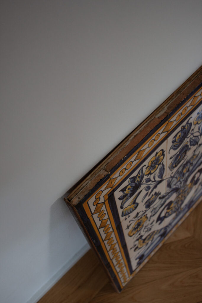 Blue and white Tile wall art Mural