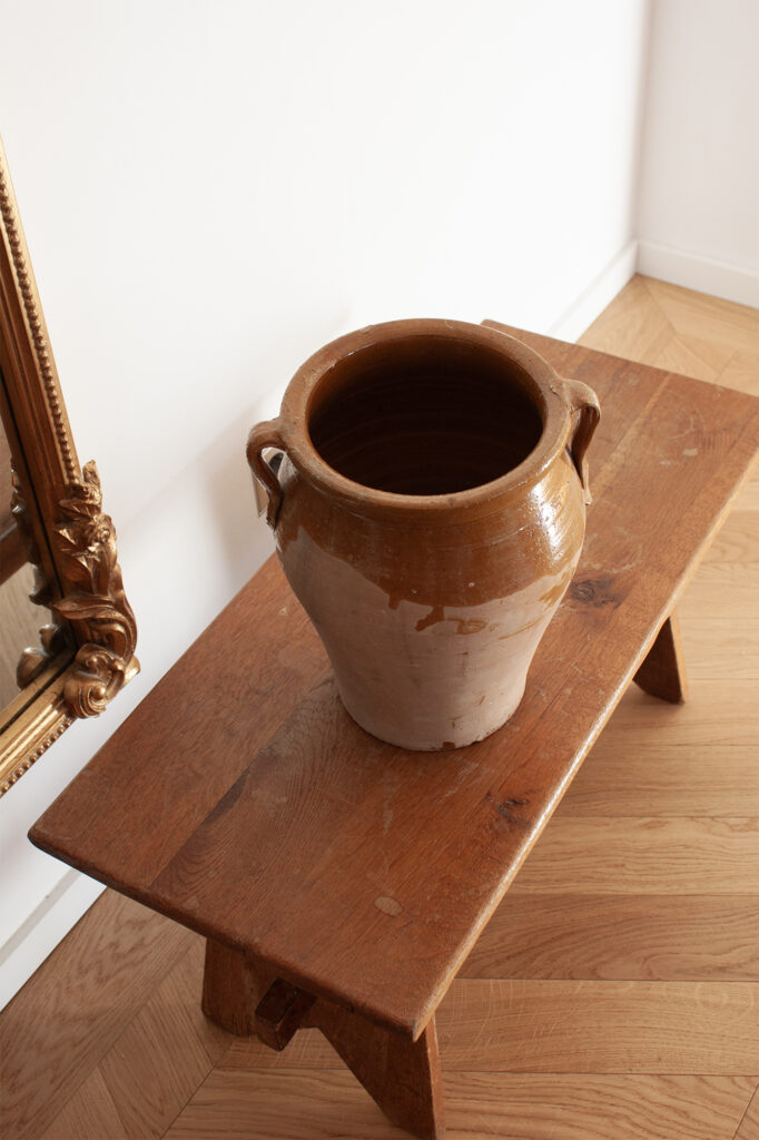 19th Century French Yellow Glaze Confit Pot