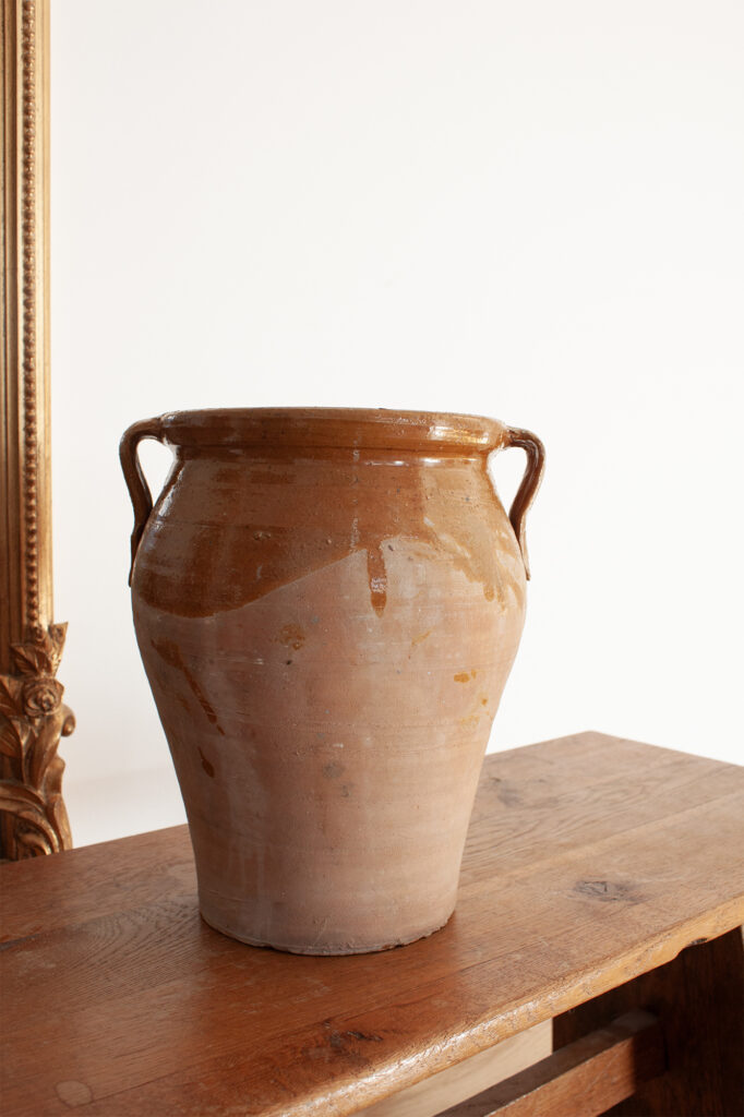 19th Century French Yellow Glaze Confit Pot