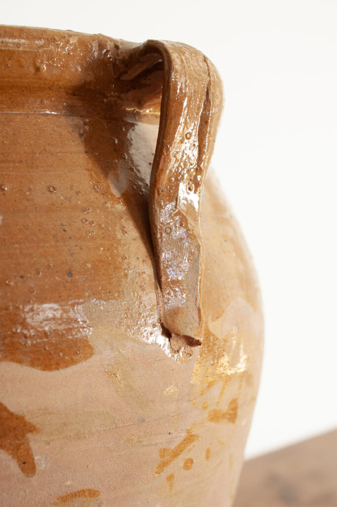 19th Century French Yellow Glaze Confit Pot