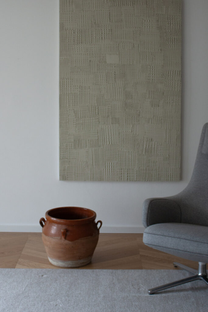 French Large Terracotta Vesel with 4 small Handles