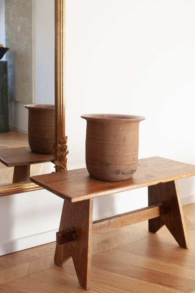 Terracotta large Pot glazed purple