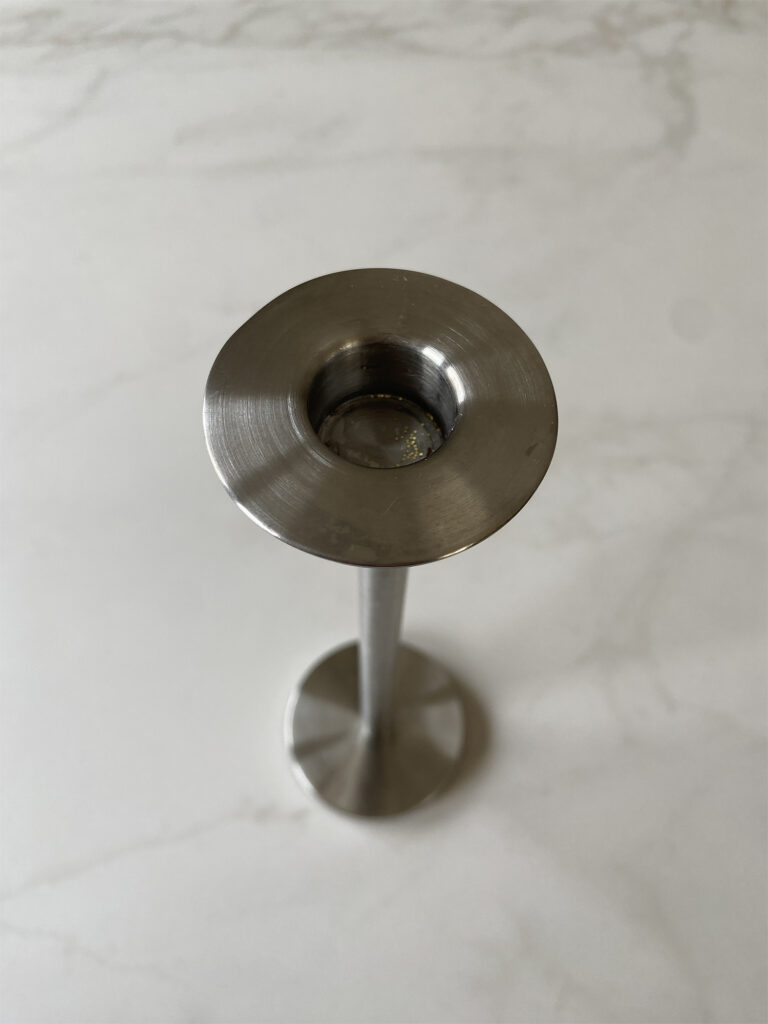 Stainless steel candleholder