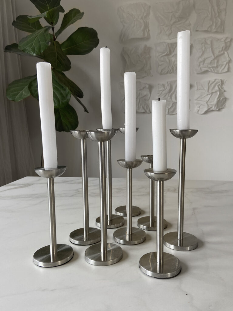 Stainless steel candleholder