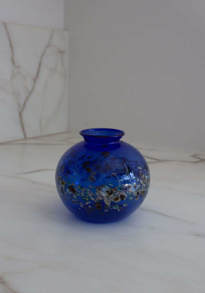 Blue small Murano vase with millefiori_0002_murano millefiori blue small vase_0002_IMG_4969.CR2.jpg