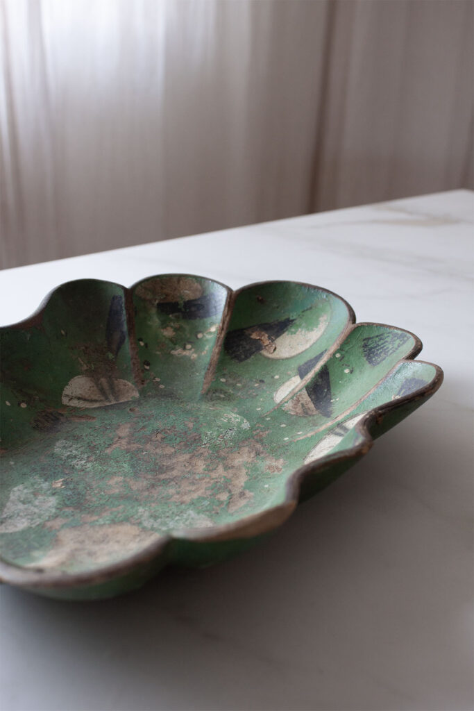 Green paper mache plate _0005_IMG_5119.CR2